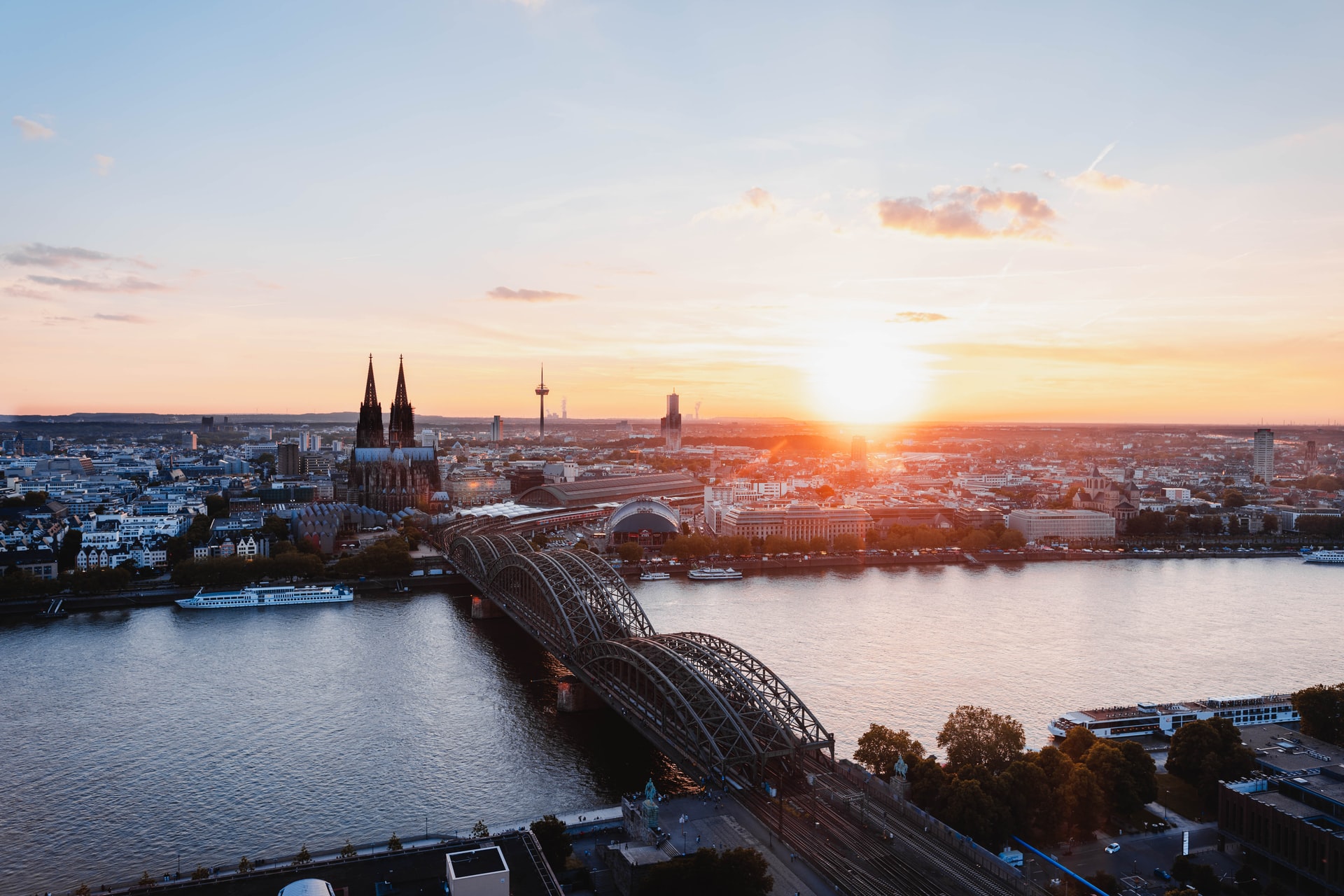 Vue aérienne de la ville de Cologne