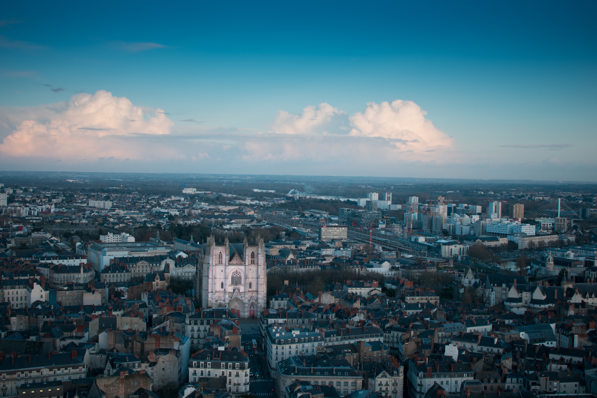 Vue aérienne de Nantes