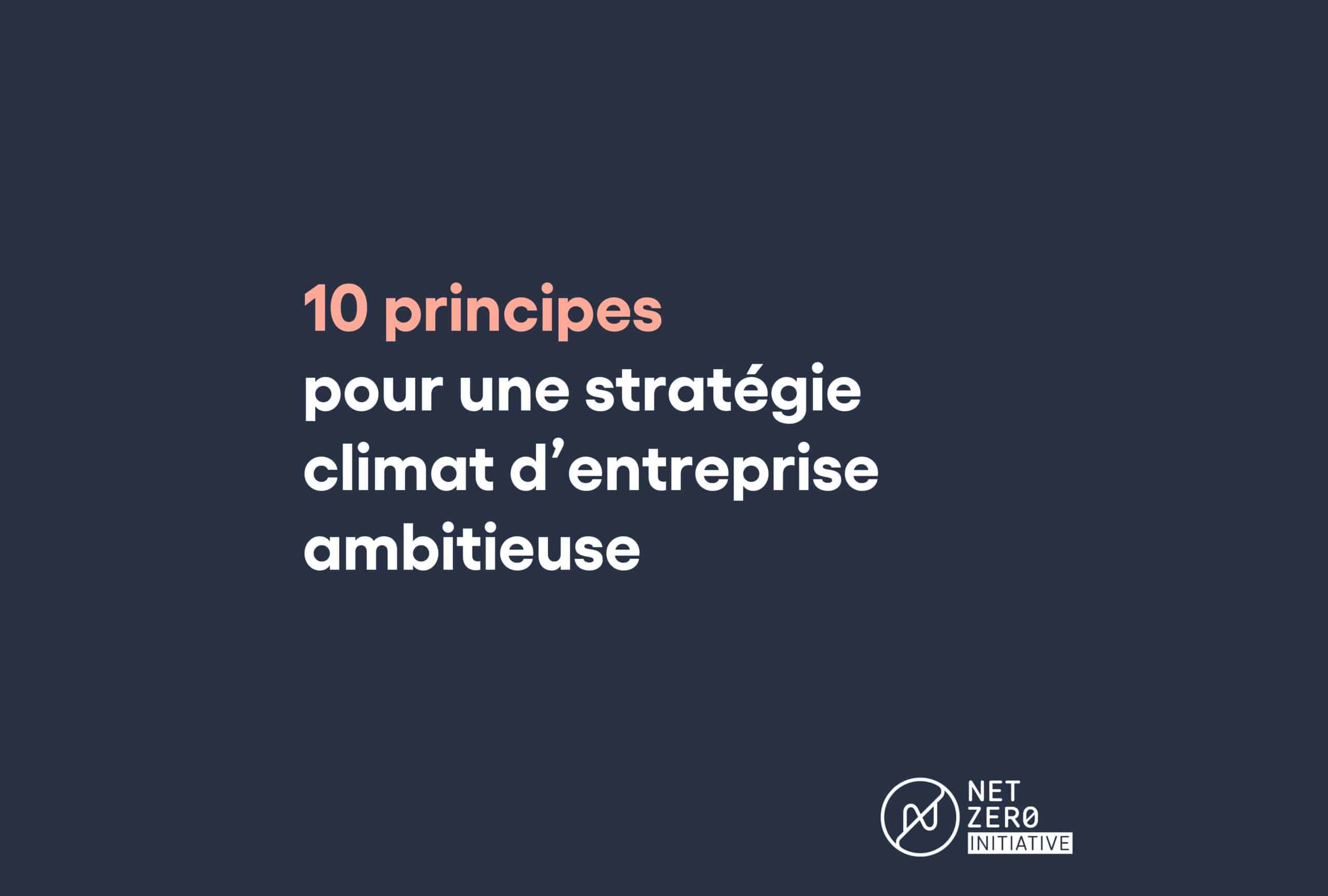 Miniature 10 principes pour une stratégie climat ambitieuse