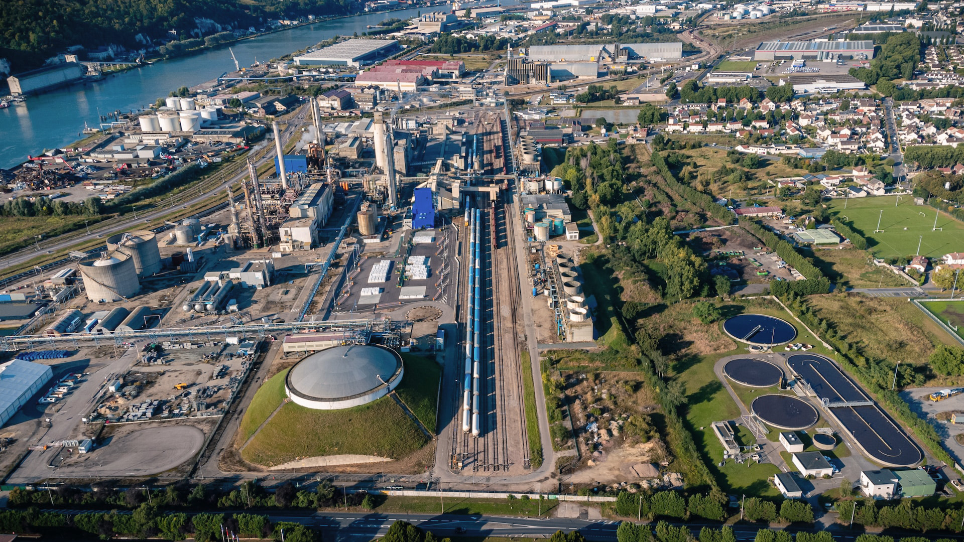 Vista de una industria